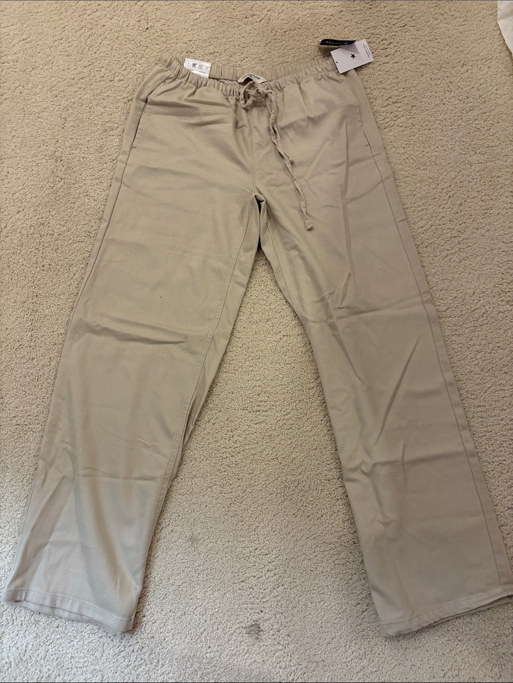 Marshalls Men's Drawstring Chino Pants in Light Tan
